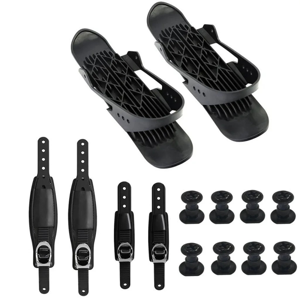 Mini Short Ski Skates Skis Boots Skiboards Adjuatable Adults Short Shoe Snowblades Portable for Winter Outdoor Sports Snow Board