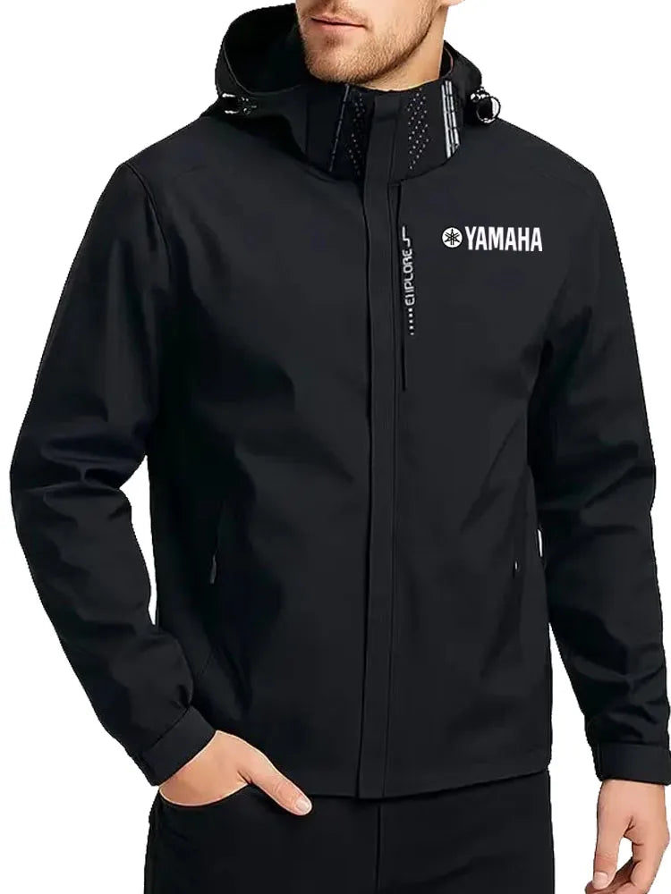 2026 Yamaha NEW Off-road Motorcycle Waterproof Jacket Men's And Women's Yamaha Logo  Outdoor Sports Hooded Zipper Jackets Coat