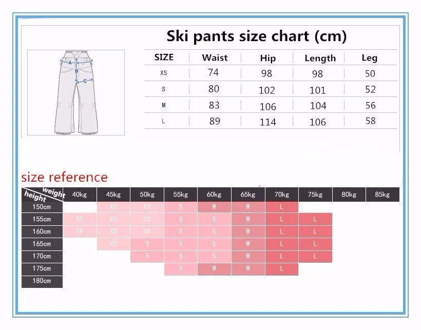 Gsou-Outdoor Hiking Trousers for Women, Snow Ski Pants, Waterproof, Free Breath, Long, Thick, Warm, Winter, New, 2024