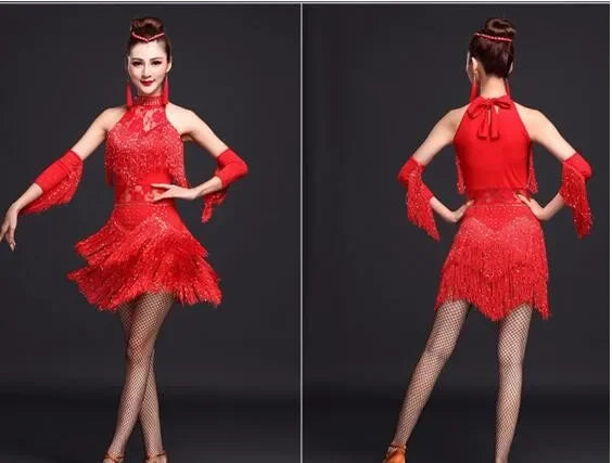 2026 New Latin Dance Dress Women/Girls/Lady New Sexy Fringe Salsa/Ballroom/Tango/Cha Cha/Rumba/Samba/Latin Dresses For Dancing