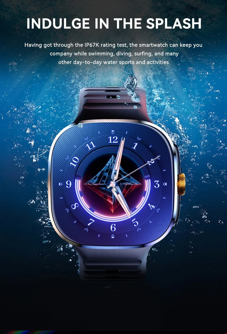 M99 Smart Watch Android 10.0 Smartwatch With Sim Card Rotary Camera GPS WIFI Compass 512GB Storage 2.4inch larger Amoled Screen