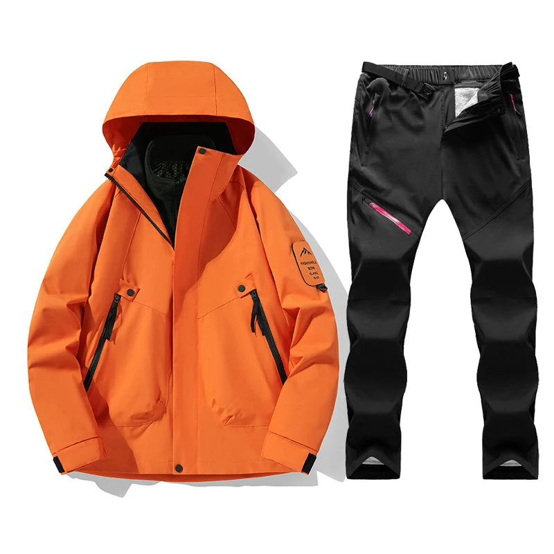 Ski Suit Women Winter Warm Windproof Waterproof Ski Jacket Ski Pants Female Outdoor Sports Snow Coat Trousers Snowboard Wear