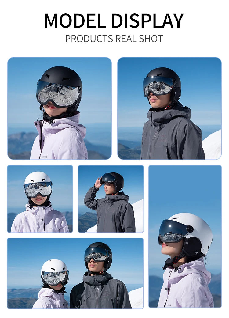 Eastinear's New Lightweight All-in-one Goggles Ski Helmet Men's and Women's Children's Outdoor Skiing and Snowboarding Equipment