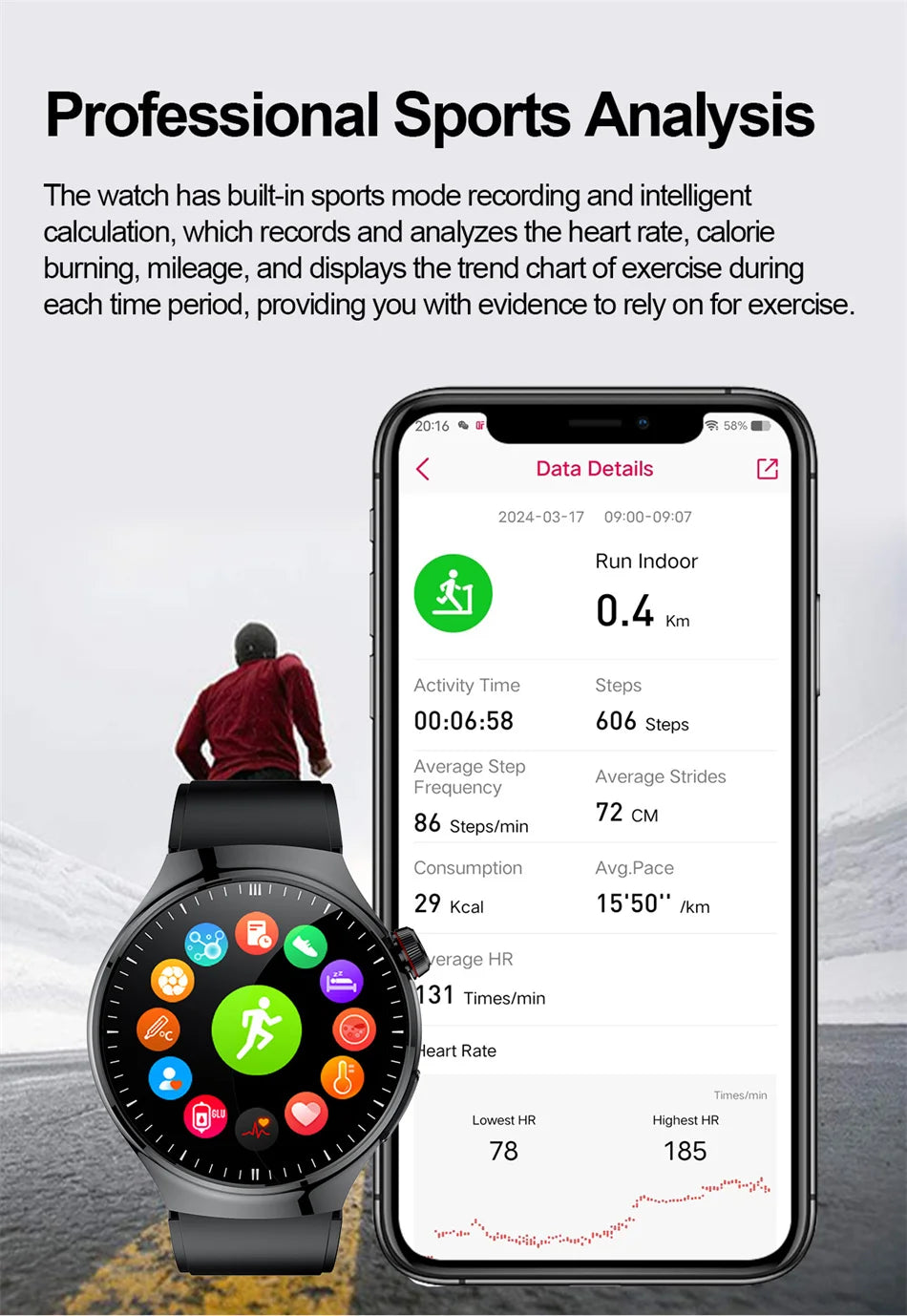 2026New high-end Smart Watch Men Women Health Measurement Blood Oxygen Bp physical examination call exercise ECG Smartwatch Man