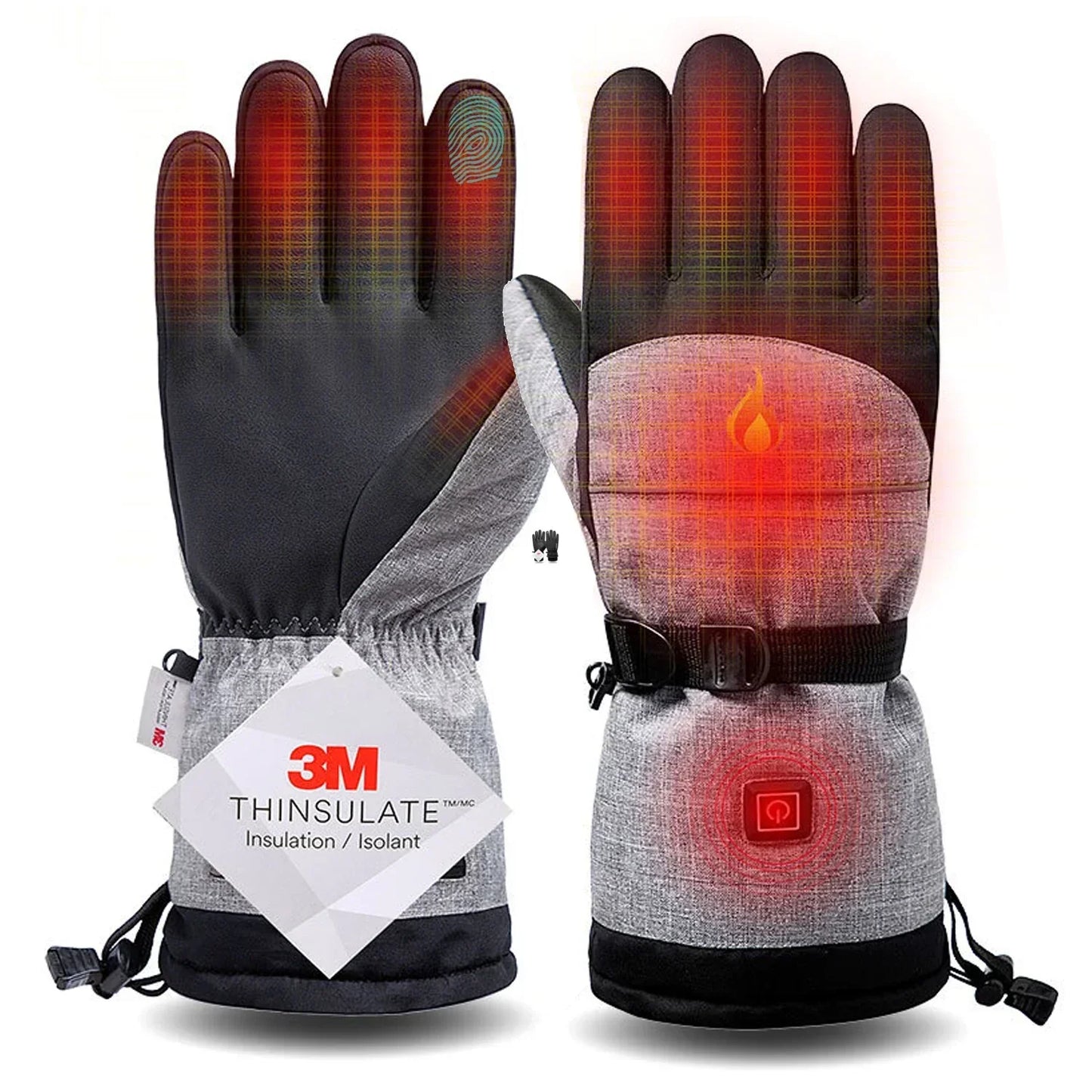 3M Cotton Heating Gloves Winter Hand Warmer Electric Thermal Gloves Waterproof Heated Cycling Motorcycle Bicycle Ski Outdoor