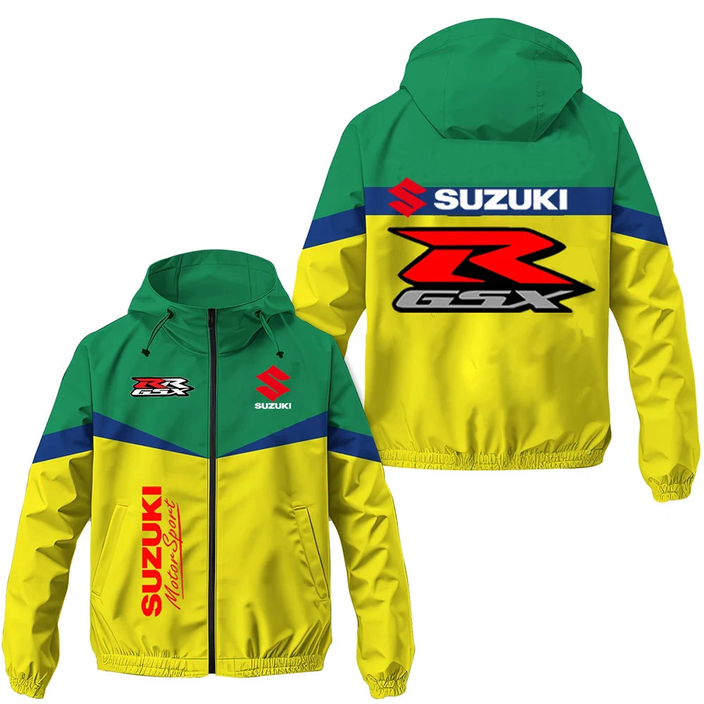 2025 Suzuki Racing Jacket, Team Uniform, Motorcycle Jacket, Windproof Thin Sun-protective Clothing, Outdoor Cycling Men's Jacket