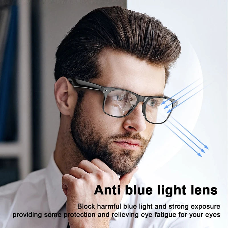 Lenovo Smart Glasses Camera Remote Shoot Bluetooth Call Music Stereo Mic Men Touch Sunglasses AI Voice Assistant For Android IOS