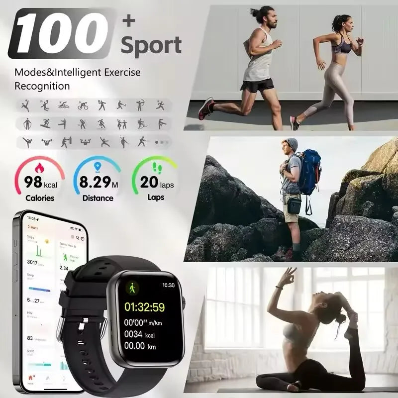 New Watch 10 Smart Watch Men Body Temperature BT Call NFC Always on Display GPS Sport Watches Women Smartwatch For Apple Android