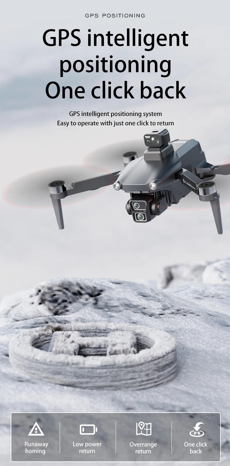 L600-1/L600 PRO MAX Remote control drone with screen Dual camera 4K Professional dron with camera GPS FPV quadcopter 3KM flight