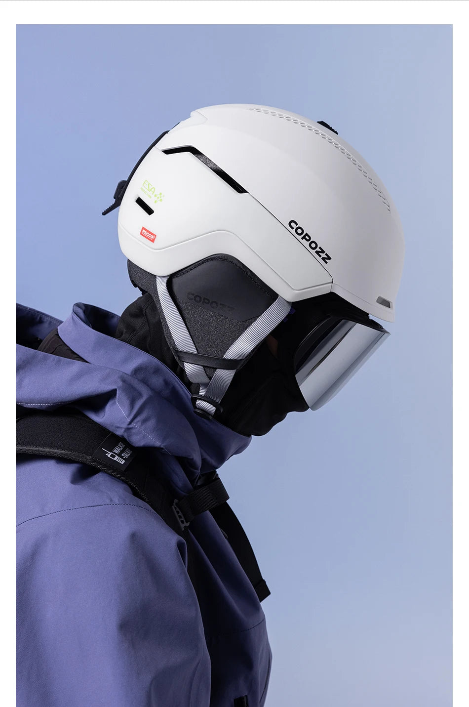 COPOZZ Winter Ski Helmet One-piece Adult Universal Snow Helmet Skating Ski Snowboard Outdoor Sports Helmets with RECCO Reflector