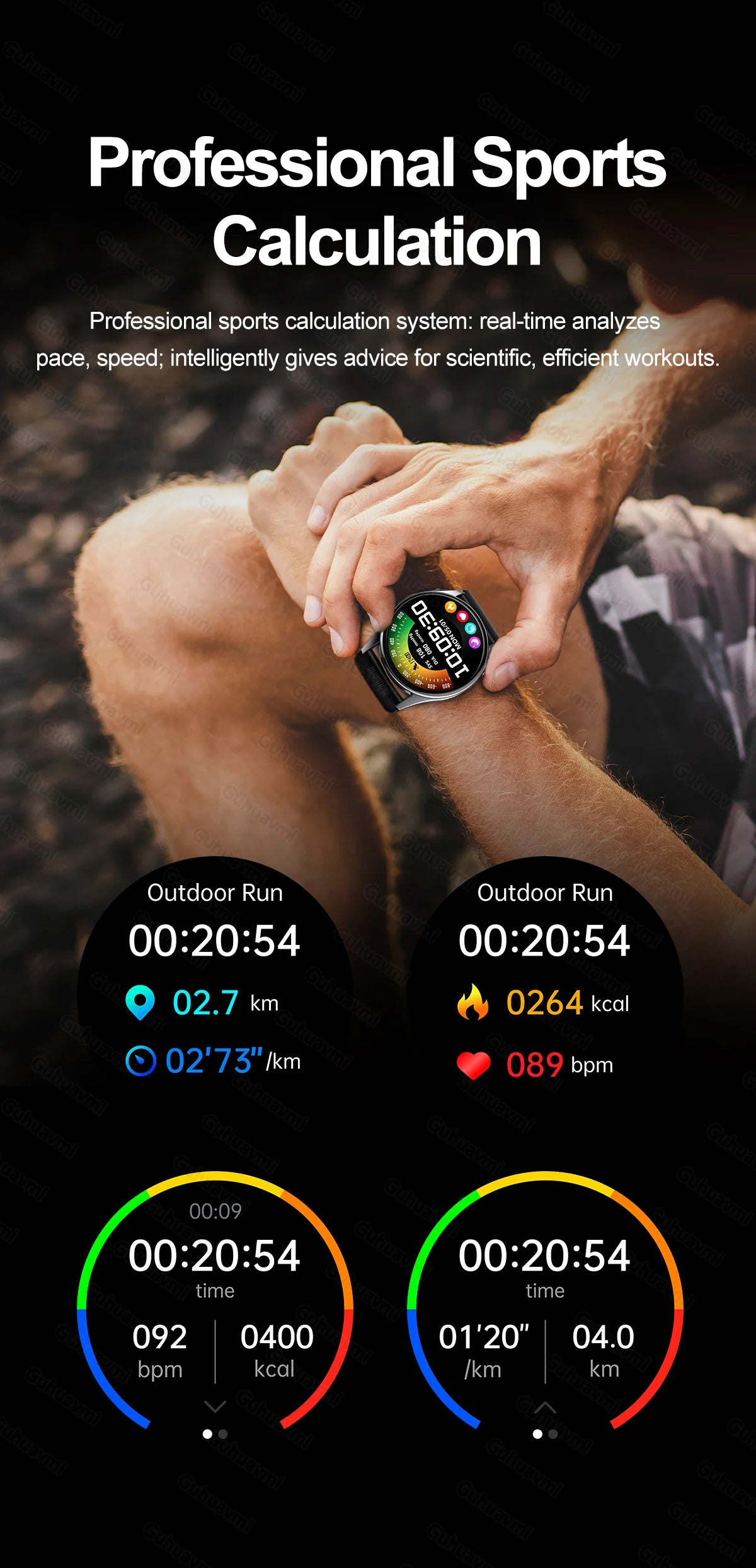 Smartwatch  AMOLED Screen Call ECG Sport Watchs Air pump Measurement BP Micro physical examination AI dial Smart Watch Men Women