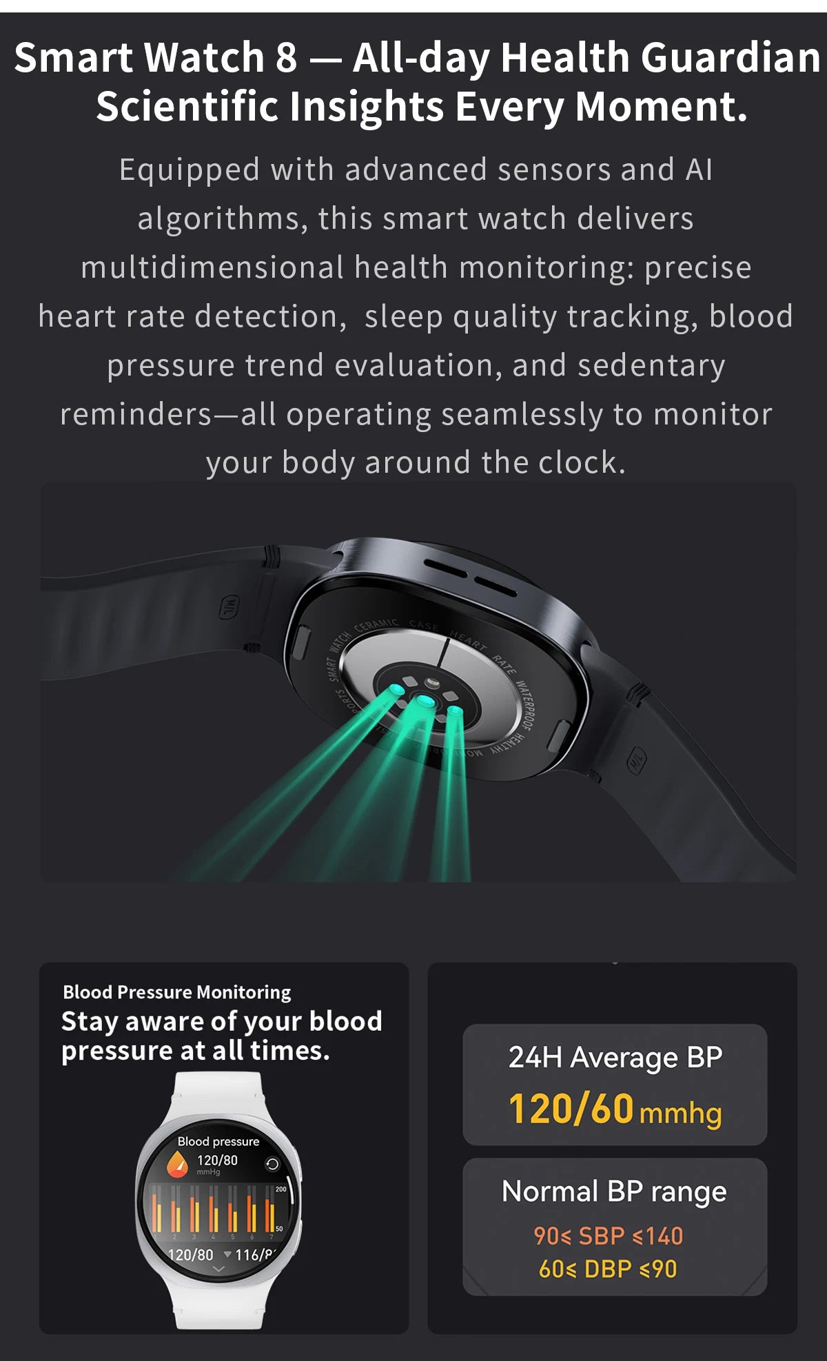 2026 New Men Watch 8 GPS Smart Watch 1.46inch AMOLED Health Sports Tracker Heart Rate NFC Bluetooth Call Waterproof Smartwatch