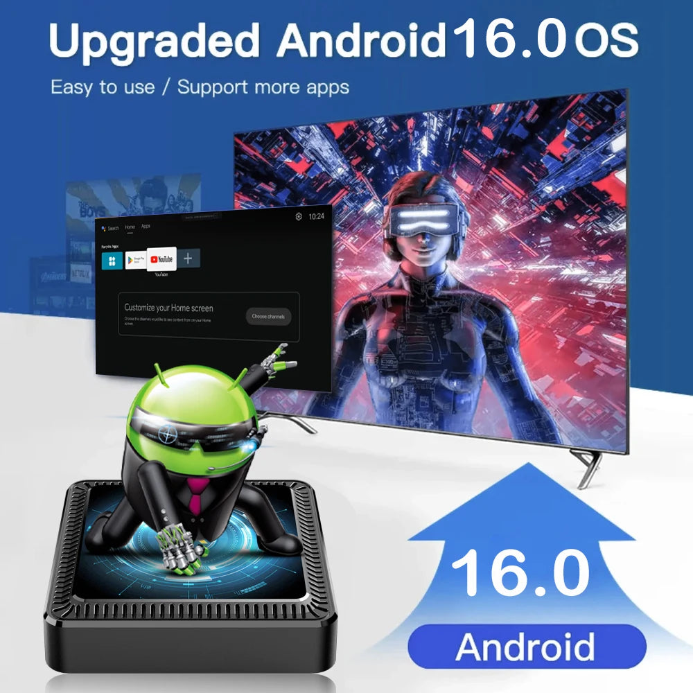 Q19 Smart TV Box Android 16 Allwinner H618 8GB 128GB 256GB Media Player Google Assistant BT6.0 Wifi 5G 8K Very Fast Set Top Box
