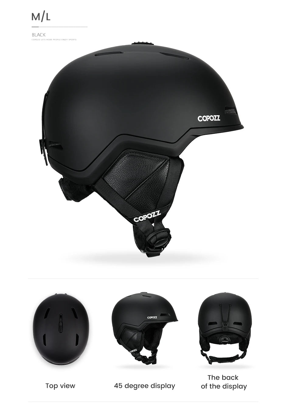 COPOZZ Ski Helmet Half-covered Anti-impact Skiing Helmet For Adult Men Women Ski Skateboard Snowboard Safety Helmet Female Male