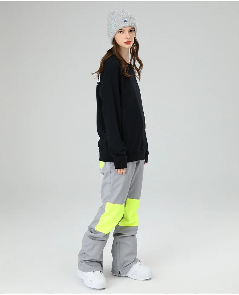 スノーボードウェア 보드복 Slim Fit Ski Pants for Men And Women Waterproof Thermal Stitching Skiwear