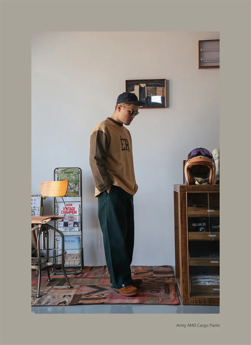 Second Order Army M40 Cargo Pants German Style Vintage Inspired Chino Trousers