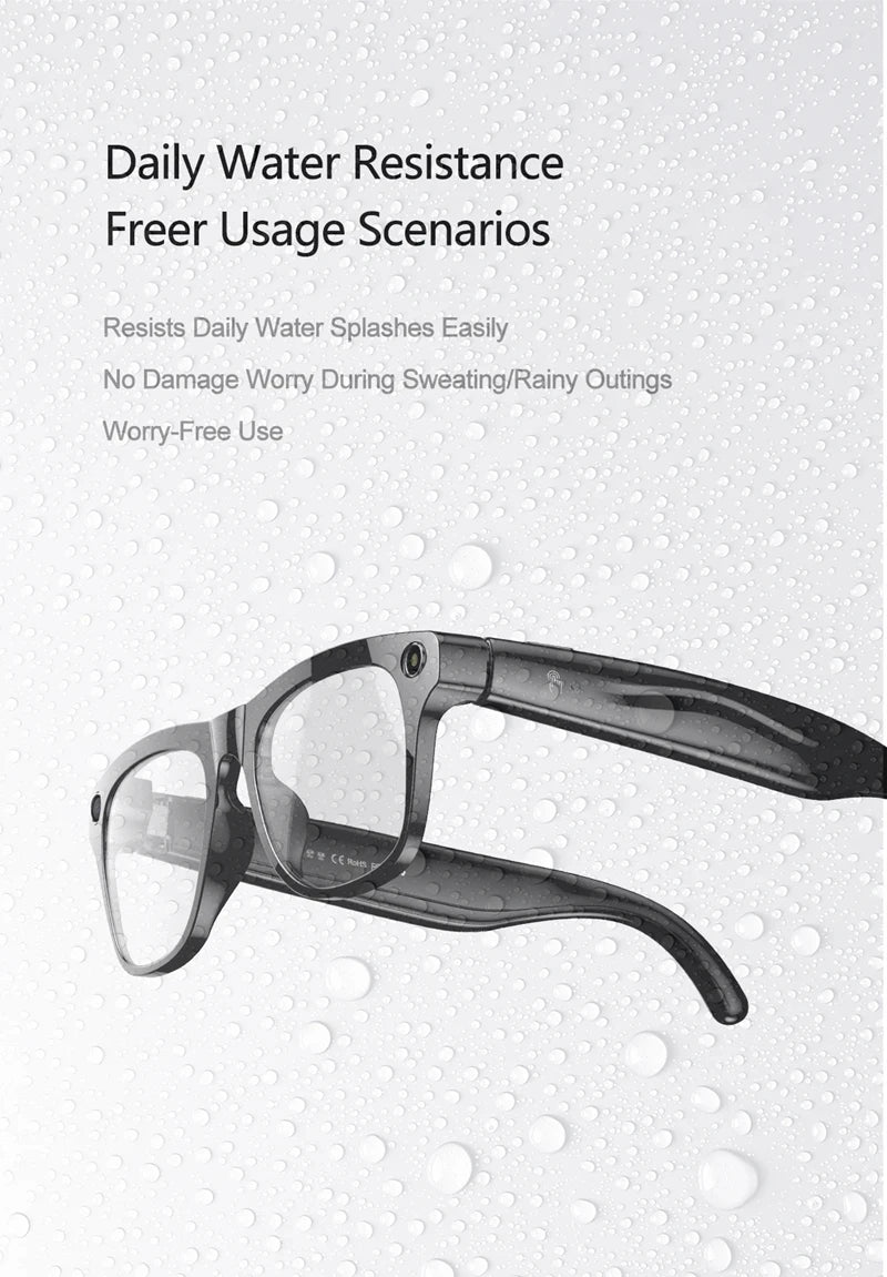 6K HD AI Smart Glasses Photochromic Multifunction Bluetooth Calling Voice Assistant Music Player Translate Camera Glasses 2025