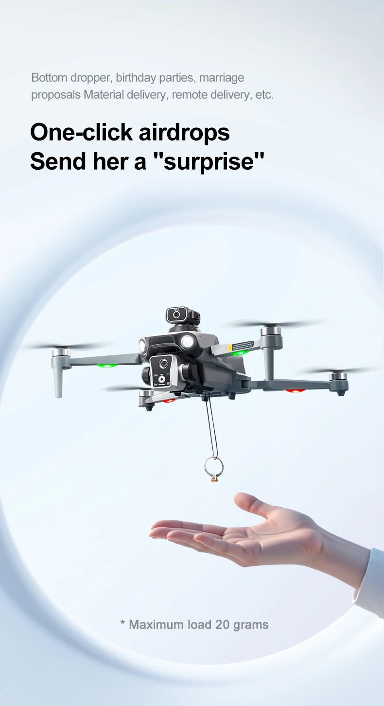 2025 K19 MAX Drone GPS Return With Screen Aerial Photography Aircraft Brushless Airdrop Remote Control Aircraft Quadcopter Toy