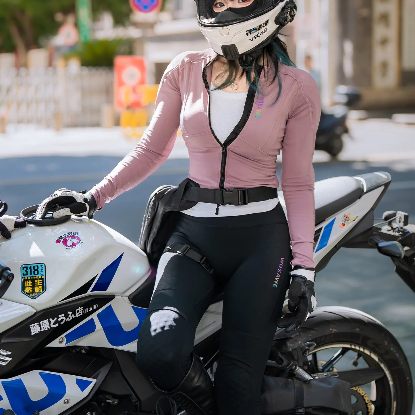 WOSAWE Women Motorcycle Jacket CE Approved Motorcycle Body Armor Summer Downhill Motorbike Protection Moto Racing Clothing