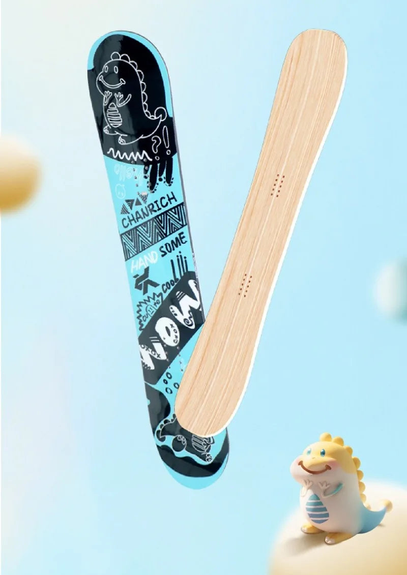 Children's All-Mountain Snowboard 80-120cm, Light Poplar Core Twin Symmetric for Beginner/Advanced Kids & Boys Girls