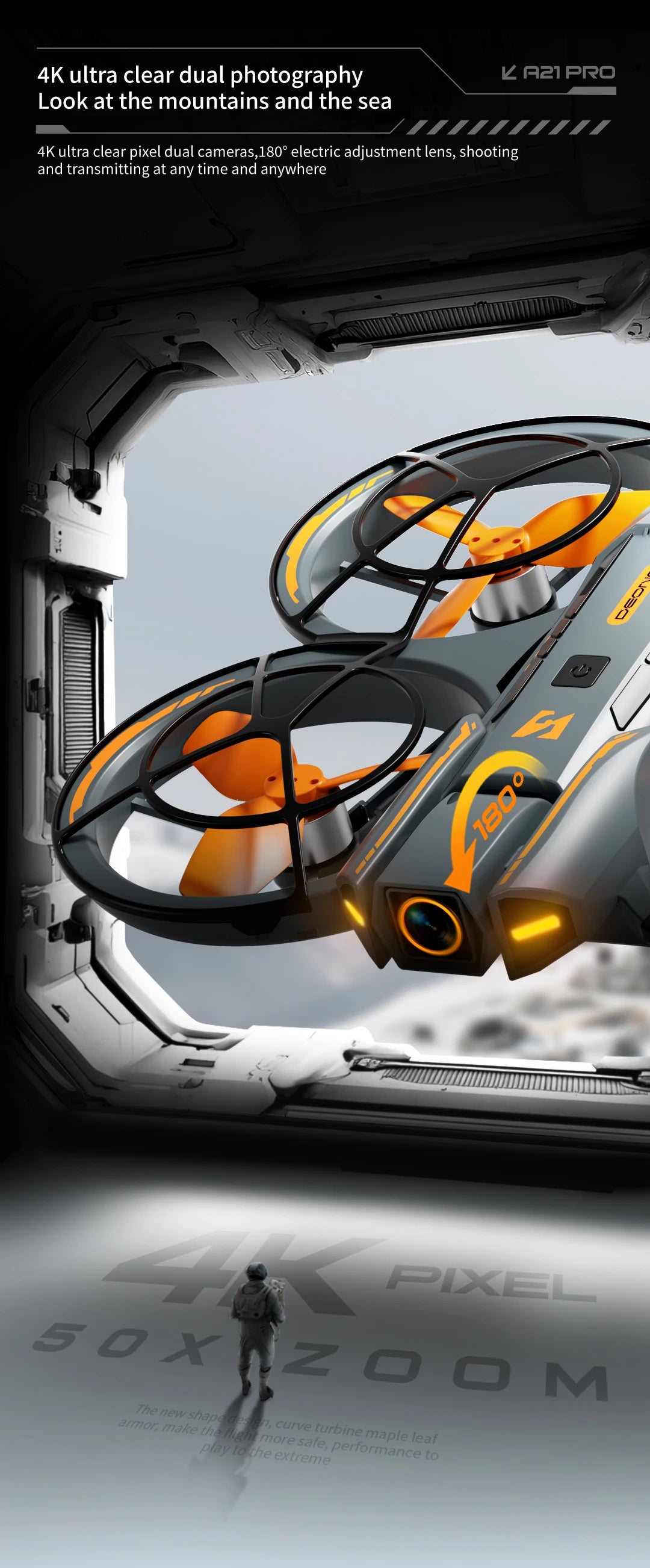 Original A21Pro Mini Drone 8K GPS Professional HD Aerial Photography Remote Control Aircraft 5G HD Camera Quadcopter Toy UAV