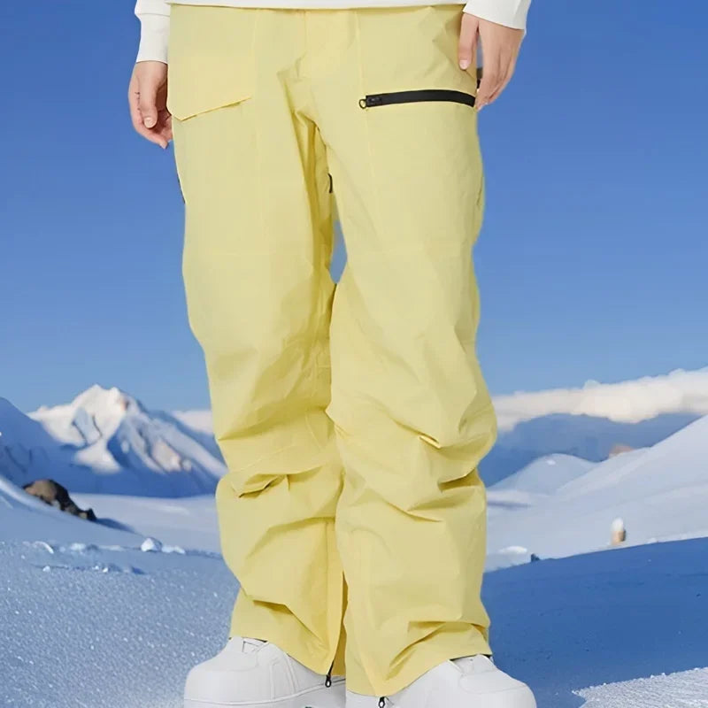Adult Winter Skiing Pants Women Warm Ski Trousers Men Loose Snow Pants 2025 New Britches Waterproof Windproof Snowmobile Clothes