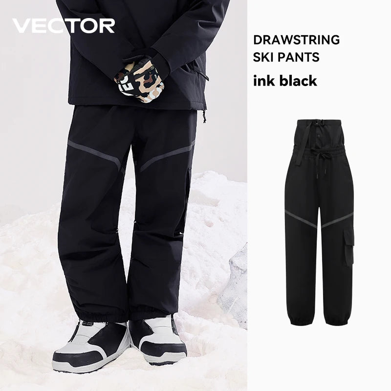 Winter Ski Pants Women Outdoor High Quality Windproof Waterproof Warm Snow Trousers Winter Ski Snowboarding Pants Splicing beam