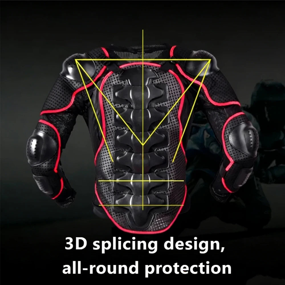 Summer Off-road Motorcycle Riding Armor Motorcycle Rider Armor Protective Gear Chest Elbow Guards Anti-drop Jacket Breathable