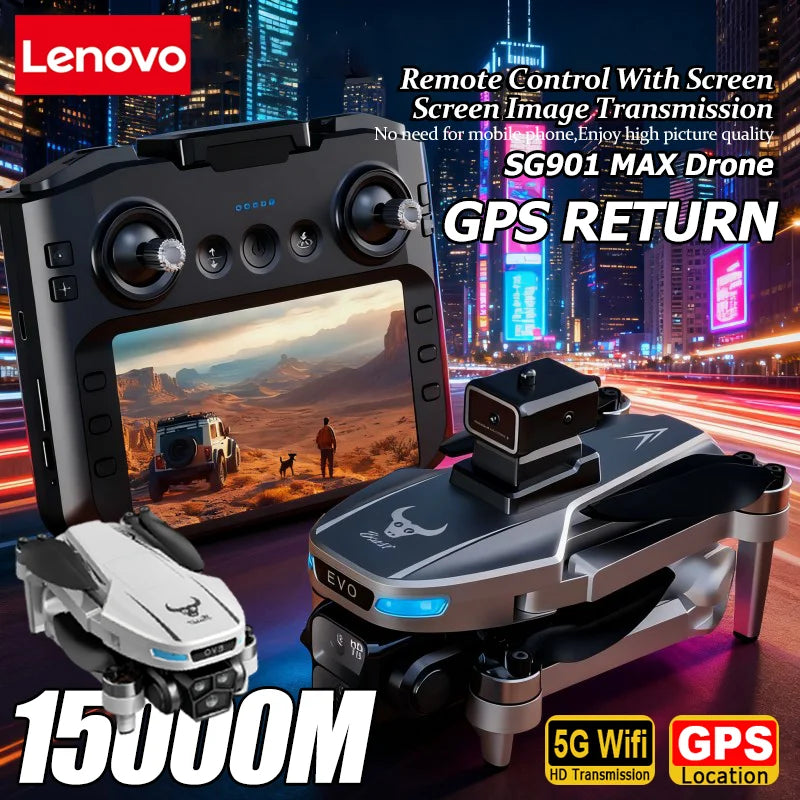 Lenovo SG901 MAX GPS Drone Professional 8K Aerial HD Avoiding Obstacle with Larger Screen Remote Control Folding Brushless Drone