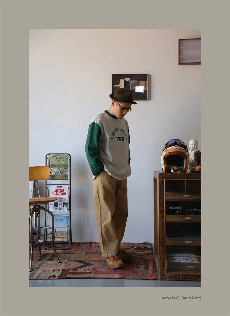 Second Order Army M40 Cargo Pants German Style Vintage Inspired Chino Trousers