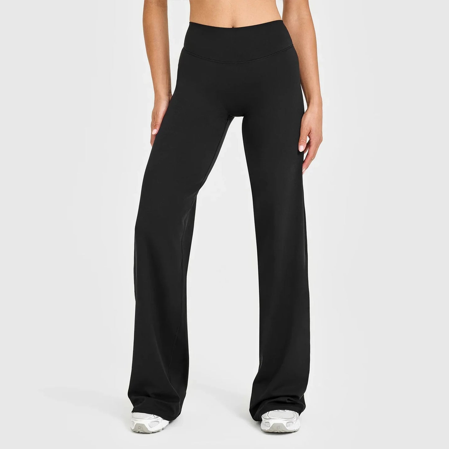 Hearuisavy Women Straight-Leg Sports Pants Gym Clothing Naked Feeling Compression Wide Leg Yoga Leggings Pilates Fitness Tights