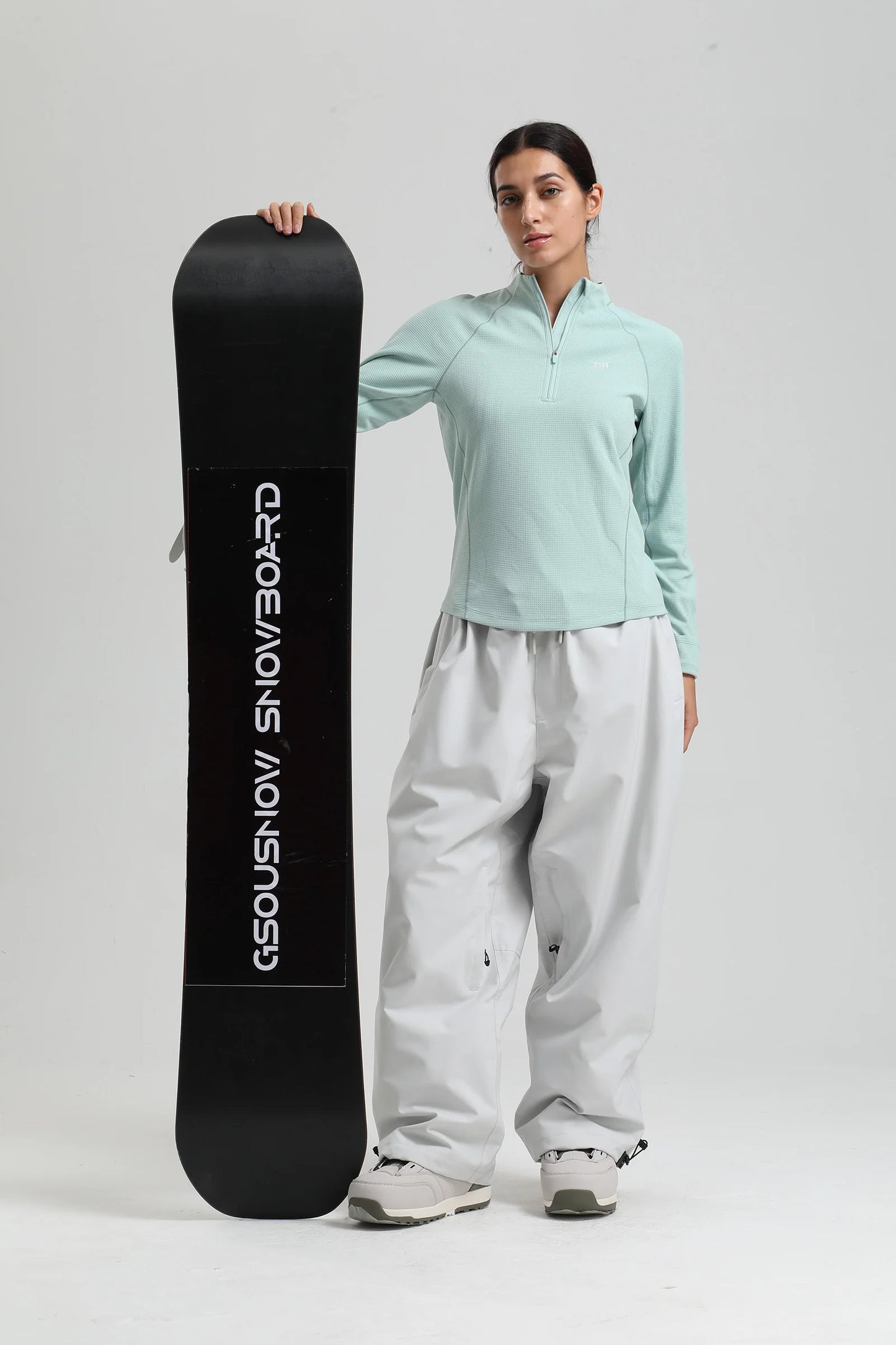 Gsou Snow 2025 Unisex Loose Fit Cargo Ski Pants - Waterproof Windproof Snowboard Trousers for Men & Women Winter Snow Gear