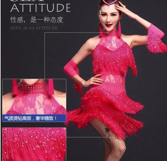 2026 New Latin Dance Dress Women/Girls/Lady New Sexy Fringe Salsa/Ballroom/Tango/Cha Cha/Rumba/Samba/Latin Dresses For Dancing