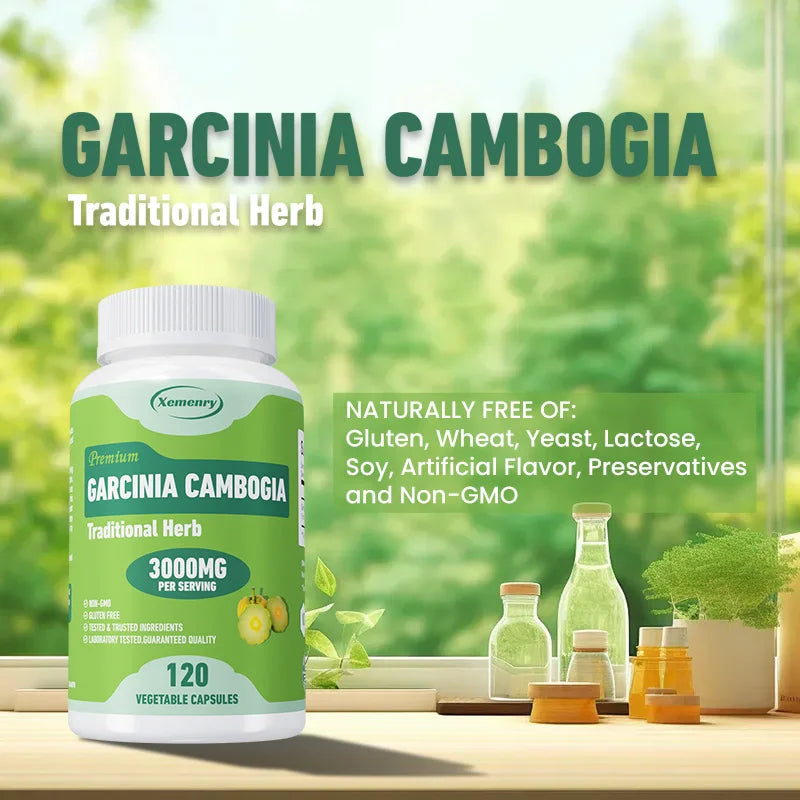 Garcinia Cambogia Capsules - Fat Burning & Cellulite Burner Detox, Weight Management, Metabolism Boost
