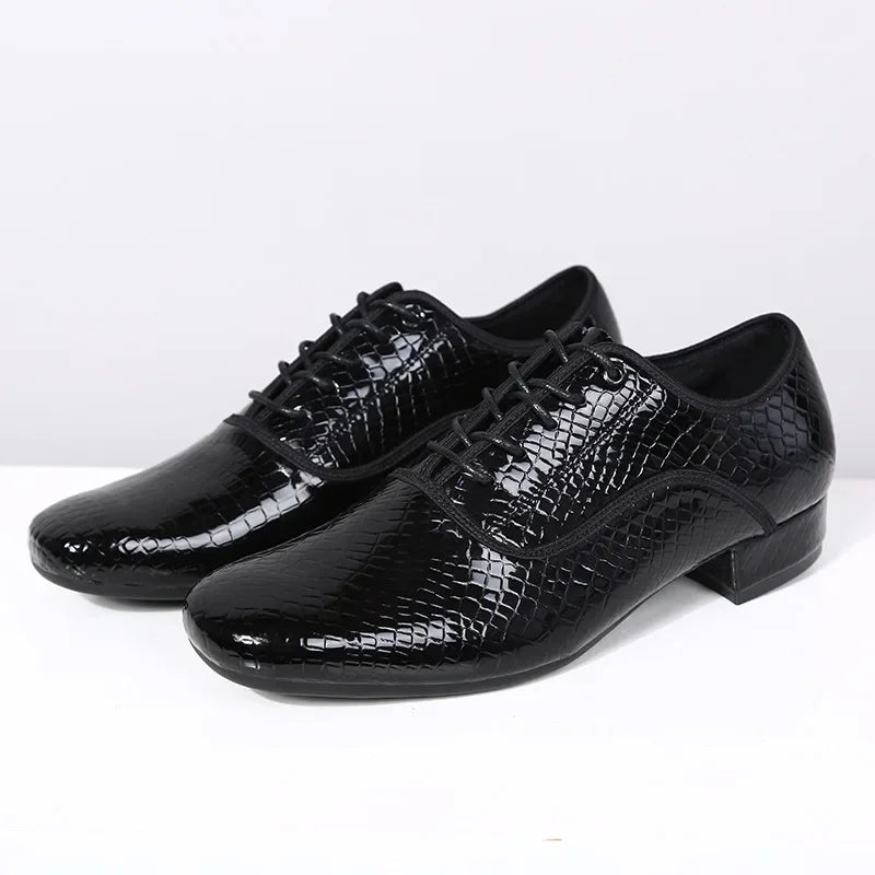 XIHAHA New Fashion Style Men's Latin Dance Shoes Leather Ballroom Tango Male Latin Dancing Shoe for Man Boy Sneaker Jazz Shoes
