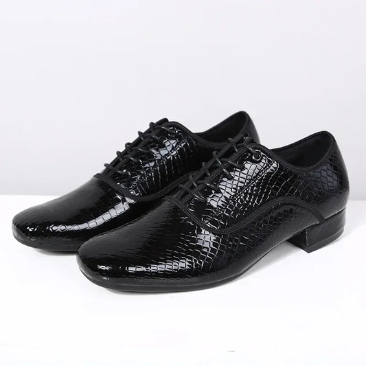 XIHAHA New Fashion Style Men's Latin Dance Shoes Leather Ballroom Tango Male Latin Dancing Shoe for Man Boy Sneaker Jazz Shoes