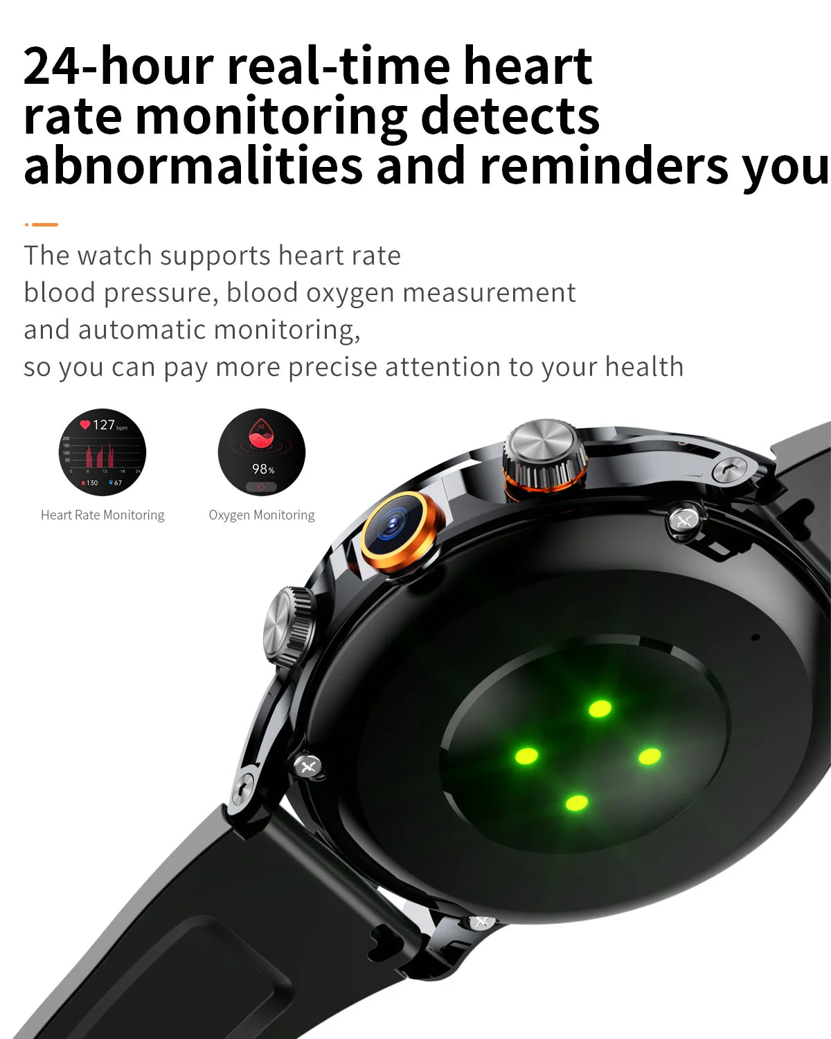 16+256GB Android H18 Smartwatch 4G LTE 1100Mah Battery Play Store Heart Rate 1.95 inch Spherical screen Smart Watch Men GPS WIFI