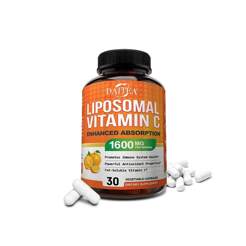 Liposomal Vitamin C 1600 Mg - Highly Absorbable, Fat Soluble Vitamin C, Antioxidant Supplement, Immune System & Collagen Booster