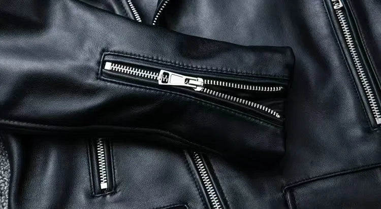 Men's PU Motorcycle Leather Jacket Thickened Autumn New Style Casual Versatile Slim Fit Large Size Men's Leather Jacket