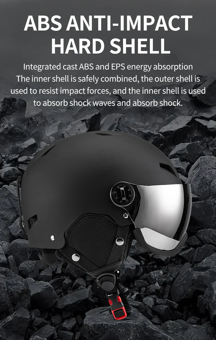 Eastinear's New Lightweight All-in-one Goggles Ski Helmet Men's and Women's Children's Outdoor Skiing and Snowboarding Equipment