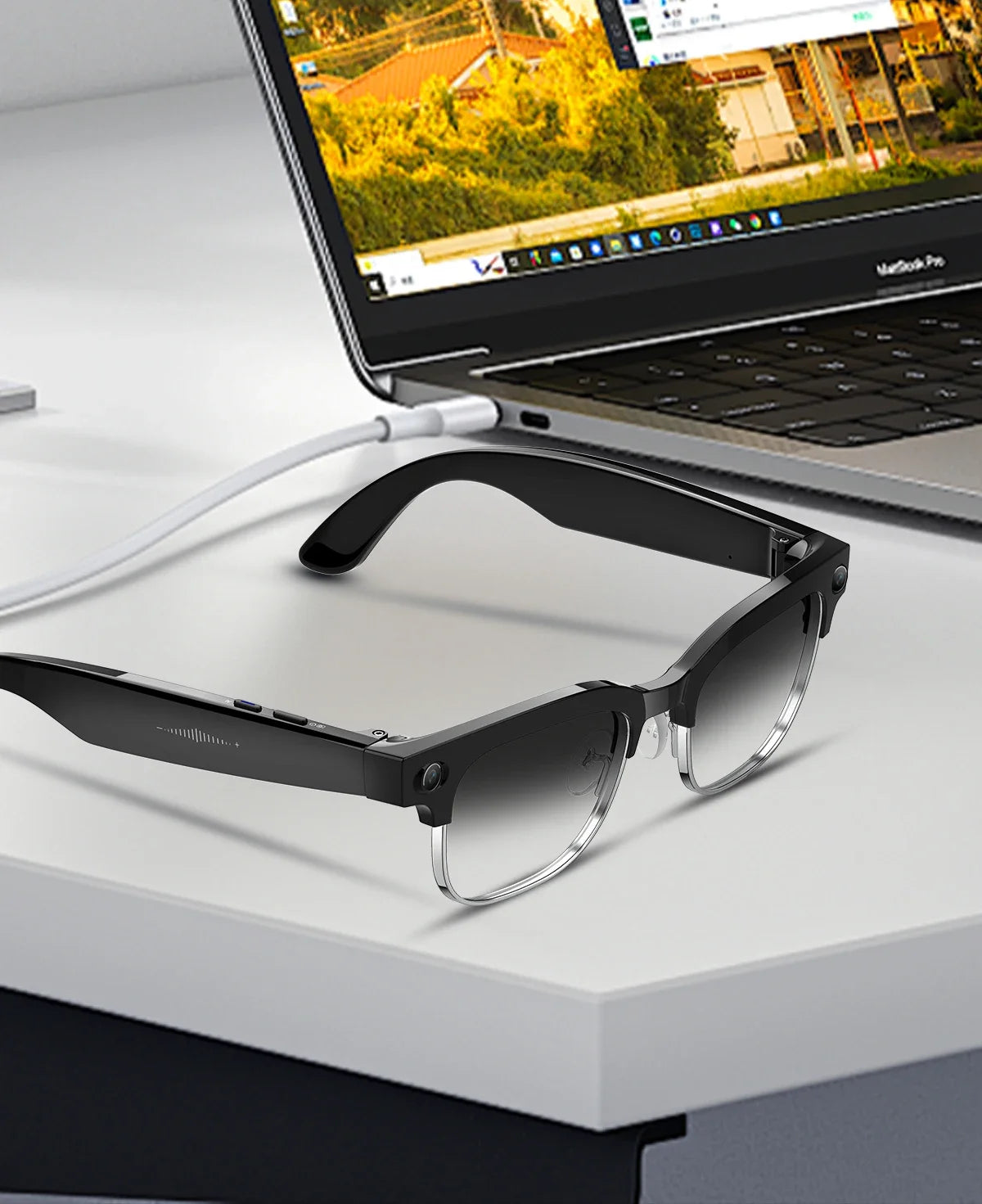 New 4K HD AI Smart Glasses 800w Pixel Multifunctional Camera Ultra Bluetooth Call Voice Assistant Music Player Smart Translation
