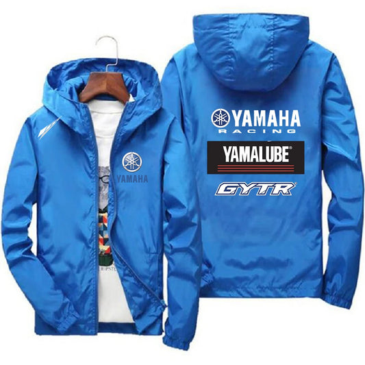 2026 new men's Yamaha GYTR motorcycle windproof hooded jacket men's outdoor sports enthusiasts Yamaha zipper jacket