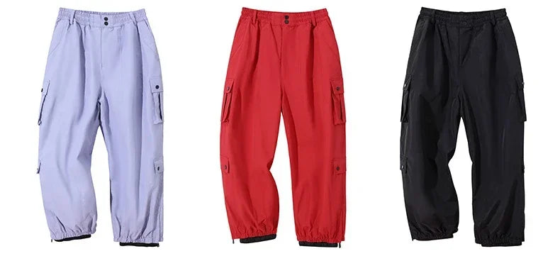 Man Snow Overalls Women Couple Loose Skiing Pants Outdoor Sports Waterproof Windproof Ski Trousers Winter Warm Adult Pants 2026