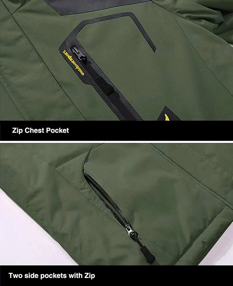 Winter Ski Suit Men Snowboard Fleece Jacket Pants Thicken Warm Waterproof Windproof Skiing And Snowboarding Sets Snow Suits Male