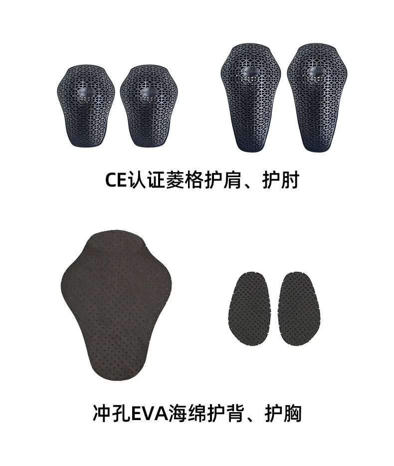 Women Motorcycle Jacket Four Seasons Breathable Lightweight Mesh Cycling Moto Jacket Protector Motocross Suit CE Protective