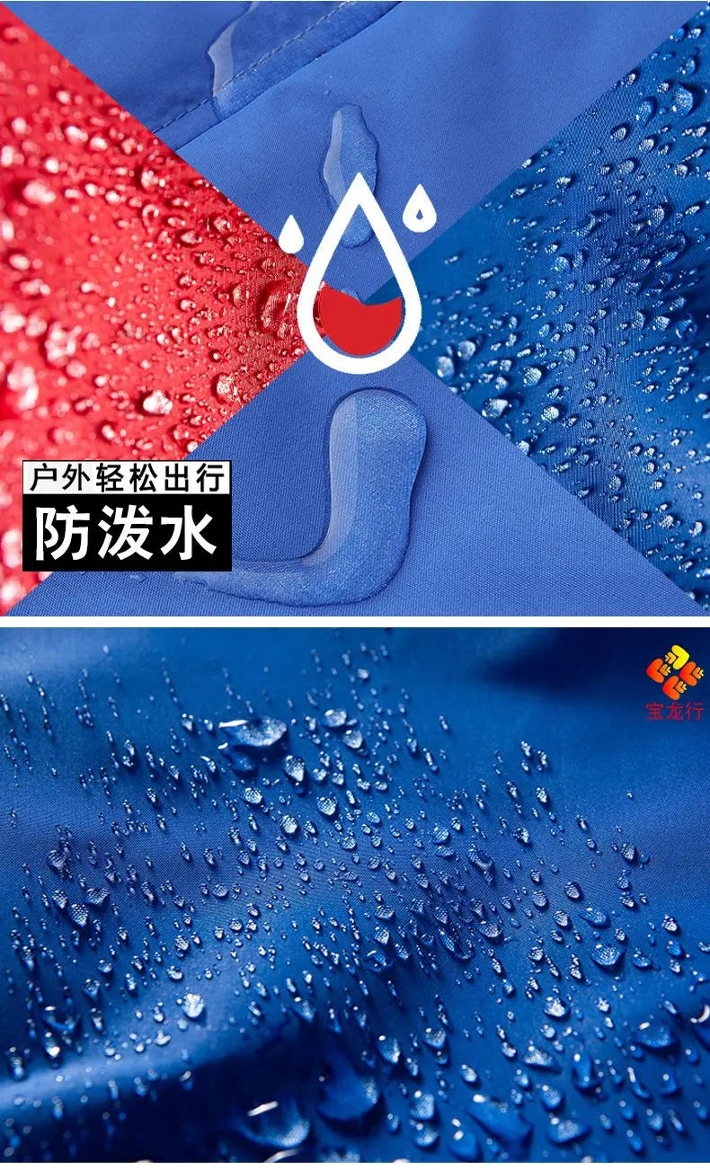 Waterproof Abrasion Resistant Windbreaker, Light Reflective Hooded Jacket for Outdoor Work