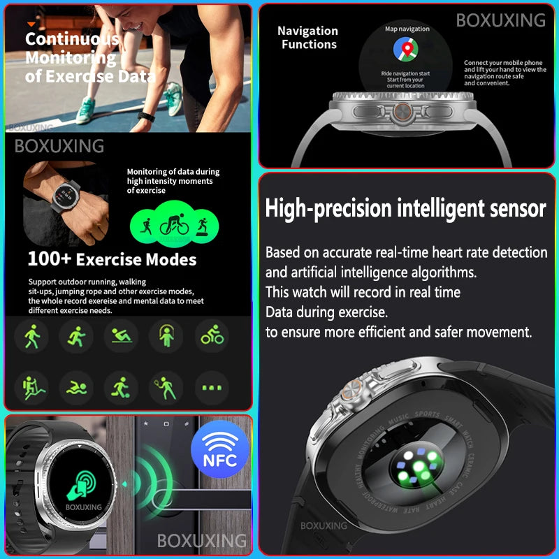 2025 New For Galaxy Watch 8 Classic Smart Watch Men  GPS NFC Bluetooth call 47mm AMOLED Fitness Sport Tracker Health Smart Watch