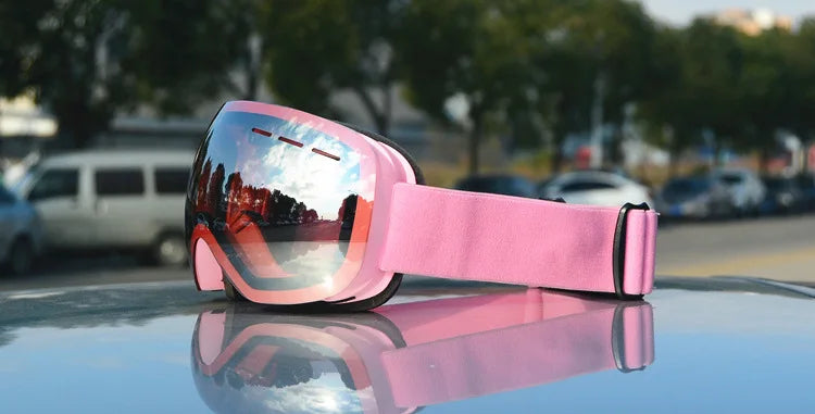 JSJM New Ski Goggles Men Women Double Layers Anti-Fog Big Ski  UV400 Glasses Protection Skiing Winter Snow Snowboard Goggles