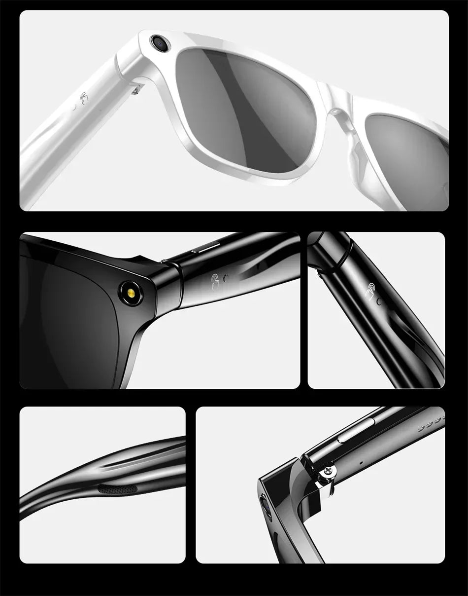 ViVO 8K AI Glasses 1200MP HD Camera Bluetooth Call Chat GPT Voice Assistant Music Player Translate Smart Sunglasses New