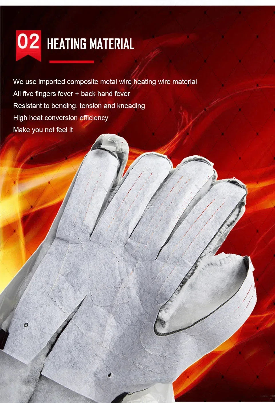 3M Cotton Heating Gloves Winter Hand Warmer Electric Thermal Gloves Waterproof Heated Cycling Motorcycle Bicycle Ski Outdoor